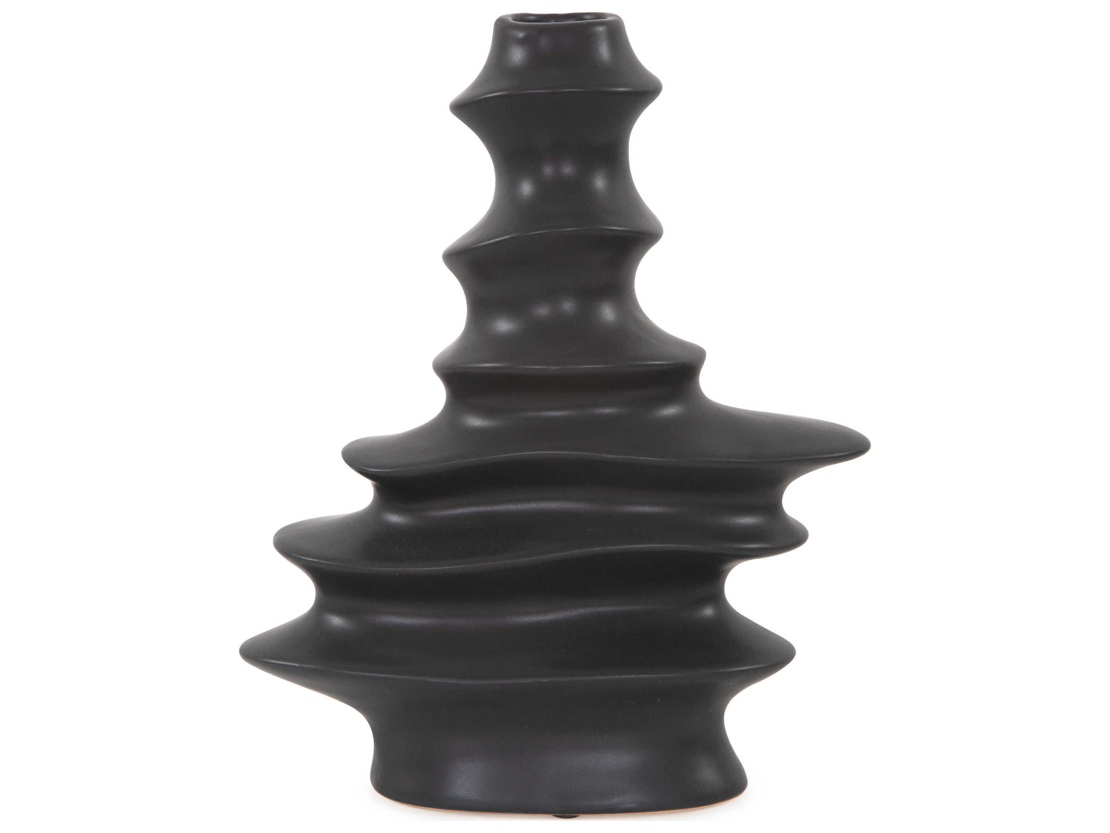 Howard Elliott Cairn Matte Black Vase