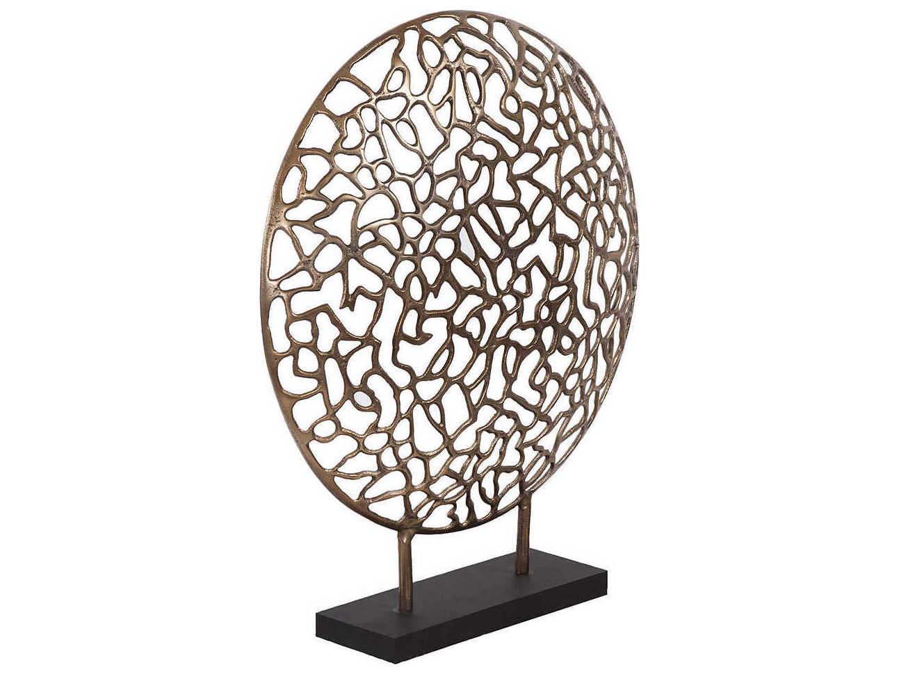 Howard Elliott Bronze Branch Disk Sculpture