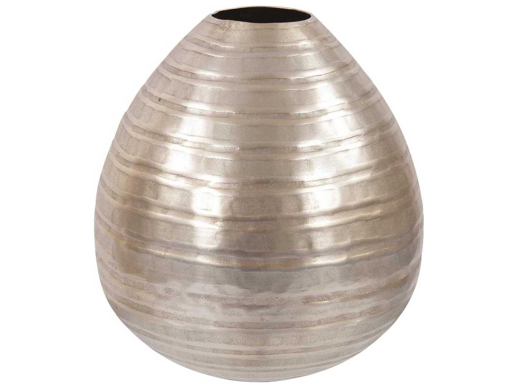 Howard Elliott Chiseled Champagne Teardrop Vase