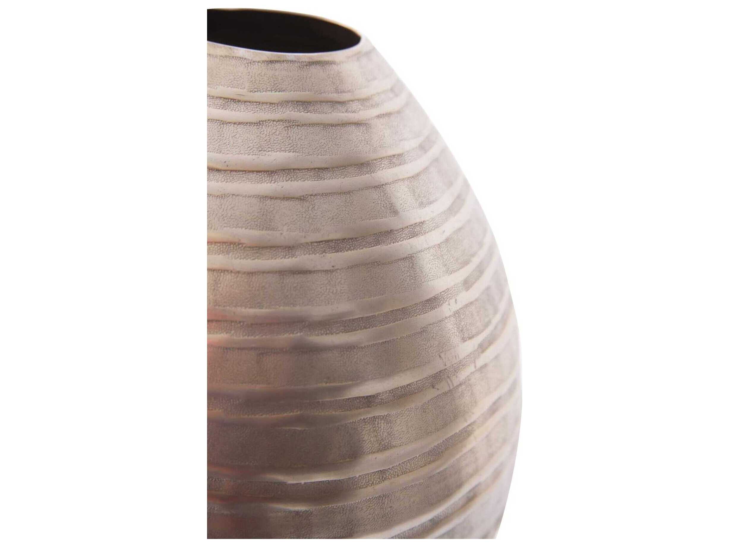 Howard Elliott Chiseled Champagne Teardrop Vase