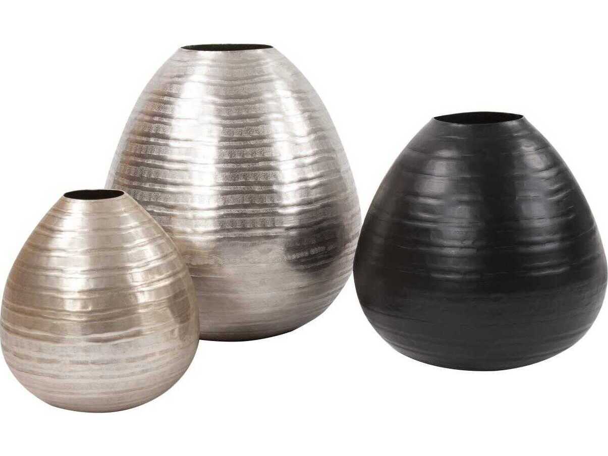 Howard Elliott Chiseled Champagne Teardrop Vase