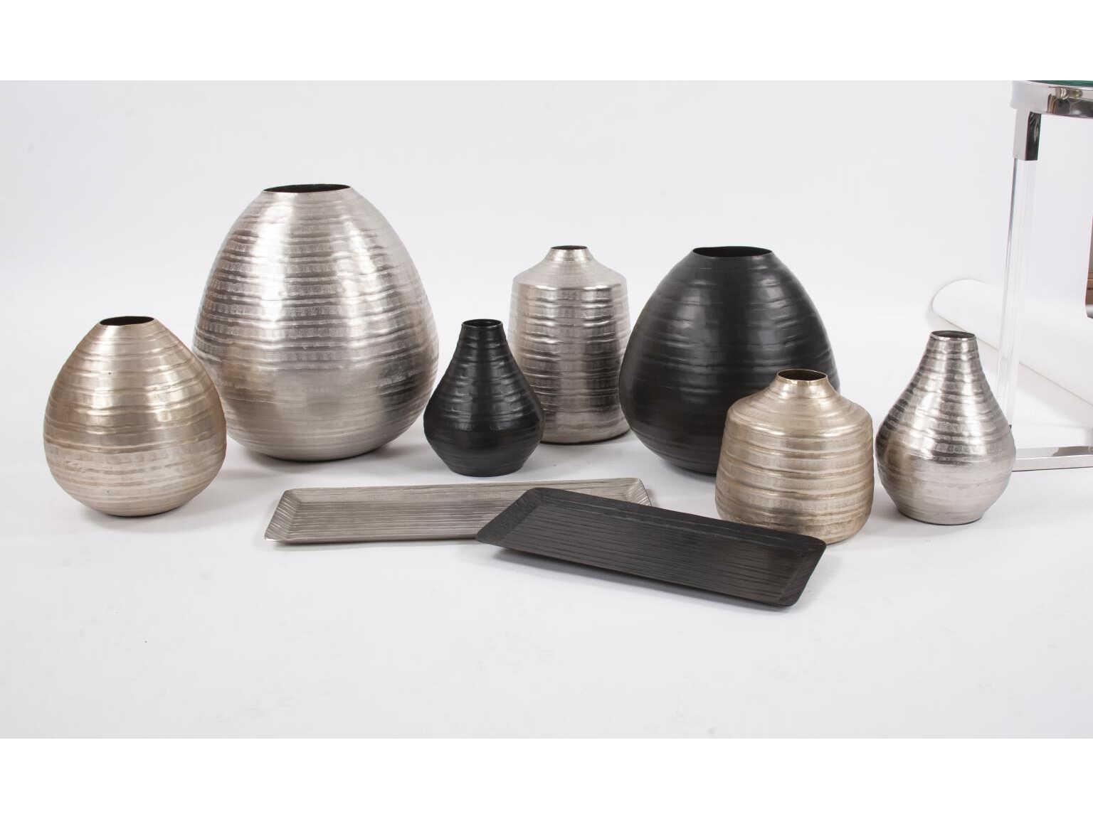 Howard Elliott Chiseled Champagne Teardrop Vase