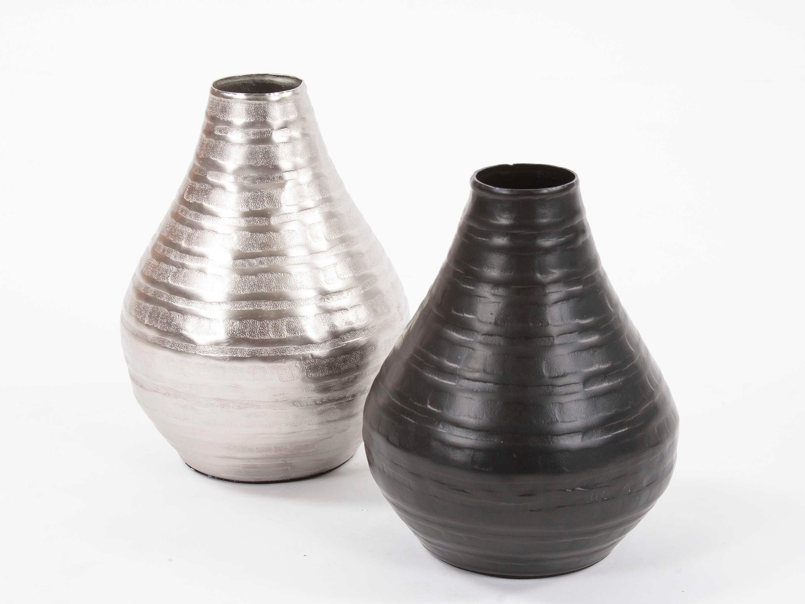 Howard Elliott Chiseled Black Bell Vase