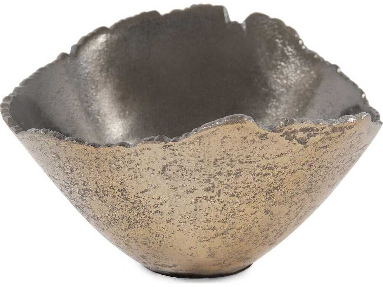 Howard Elliott Baniff Bronze Jagged Edged Deep Decorative Bowl