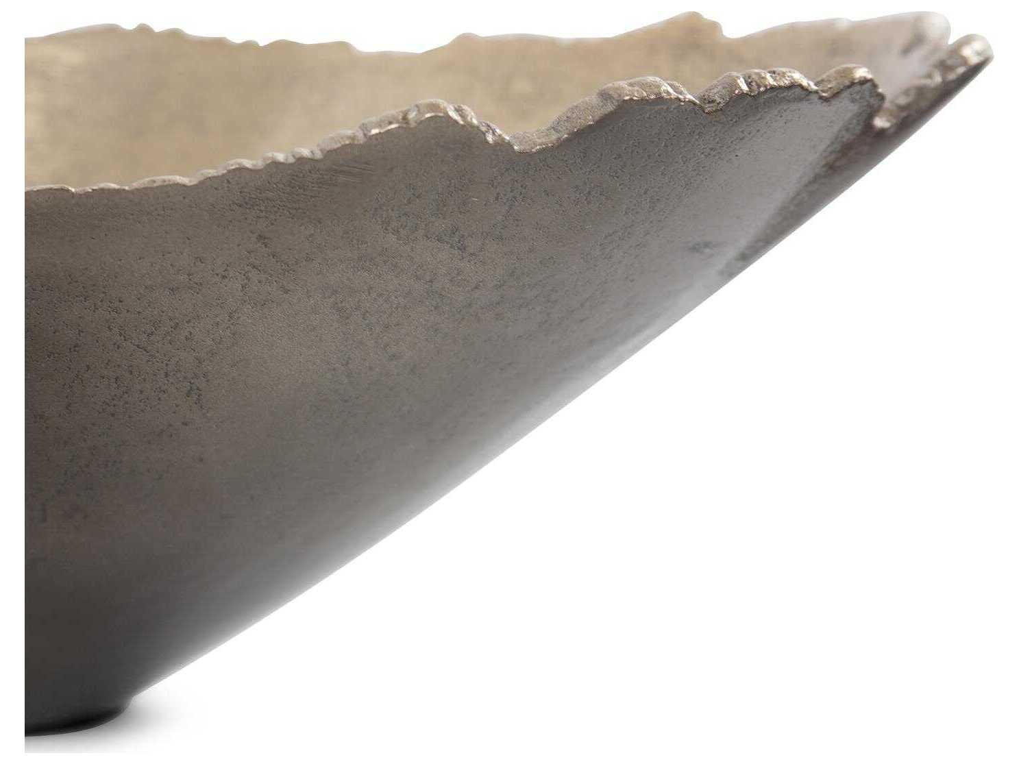 Howard Elliott Baniff Bronze Jagged Edged Deep Decorative Bowl