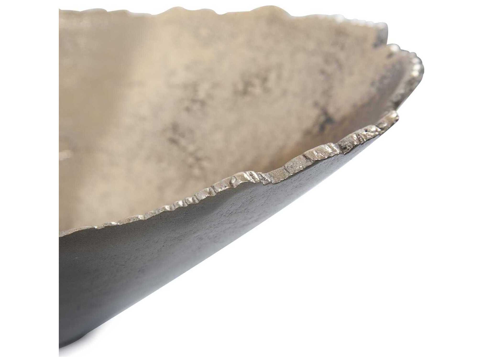 Howard Elliott Baniff Bronze Jagged Edged Deep Decorative Bowl