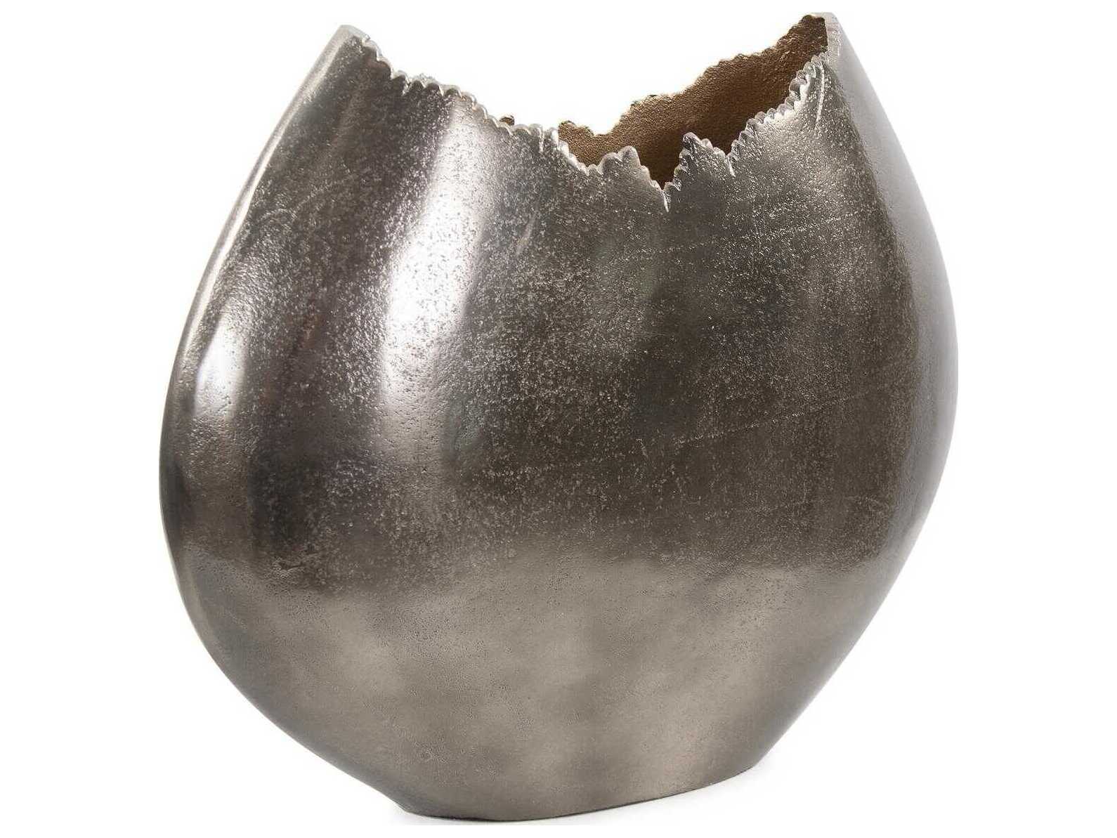 Howard Elliott Baniff Bronze Jagged Edged Disc Vase