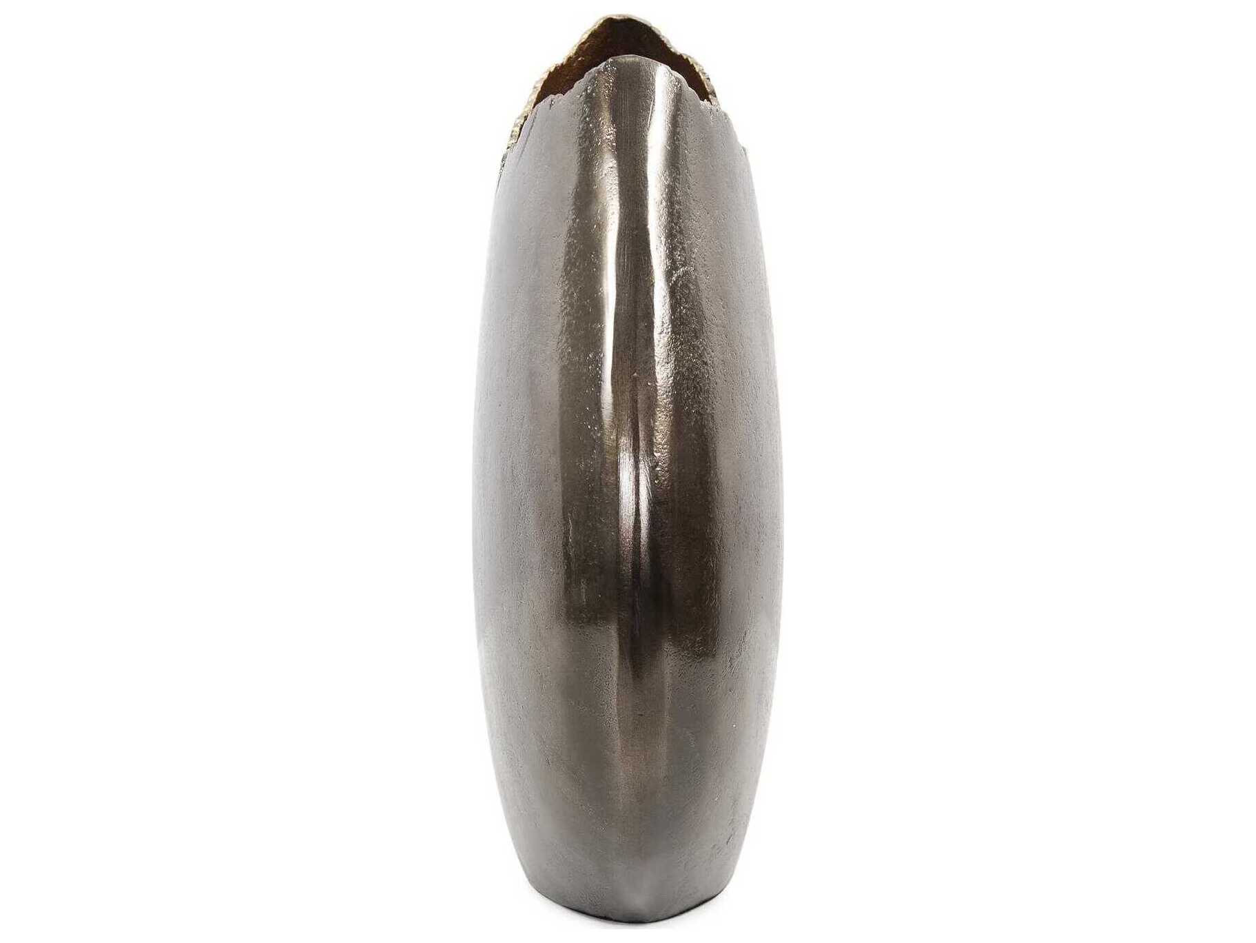 Howard Elliott Baniff Bronze Jagged Edged Disc Vase