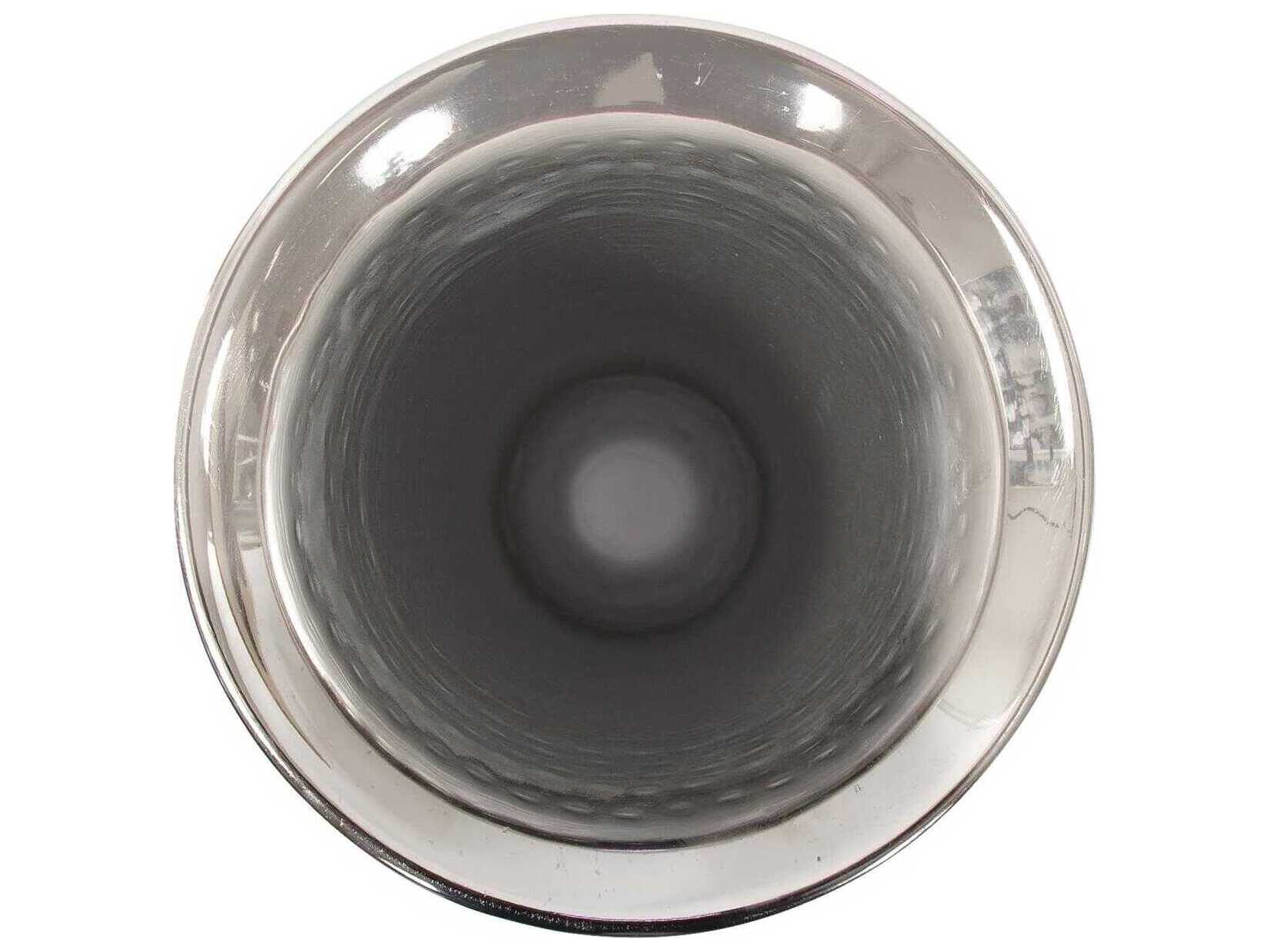 Howard Elliott Hammered Bright Silver Em Dash Flared Trumpet Vase