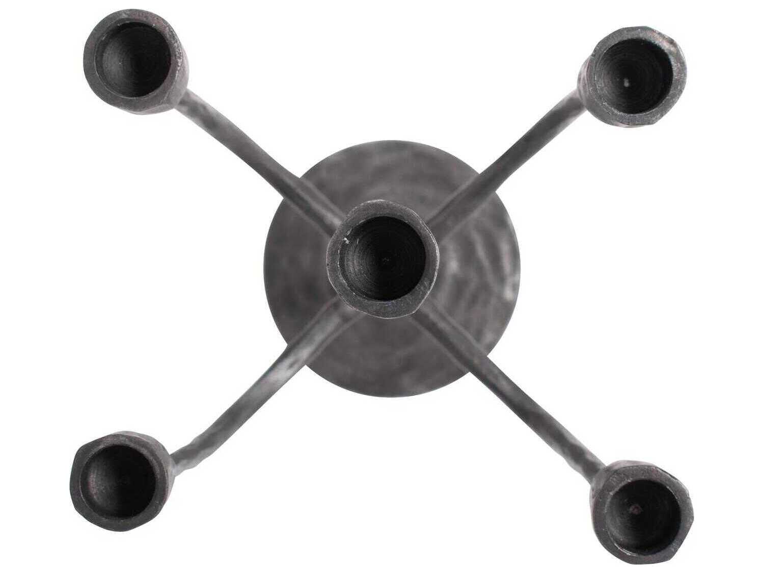 Howard Elliott Asher Ebony Sculpted 5-Arm Candle Holder