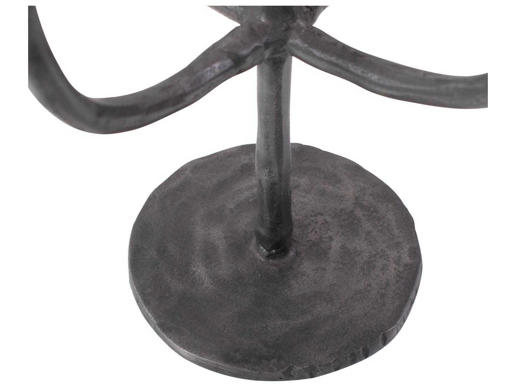 Howard Elliott Asher Ebony Sculpted 5-Arm Candle Holder
