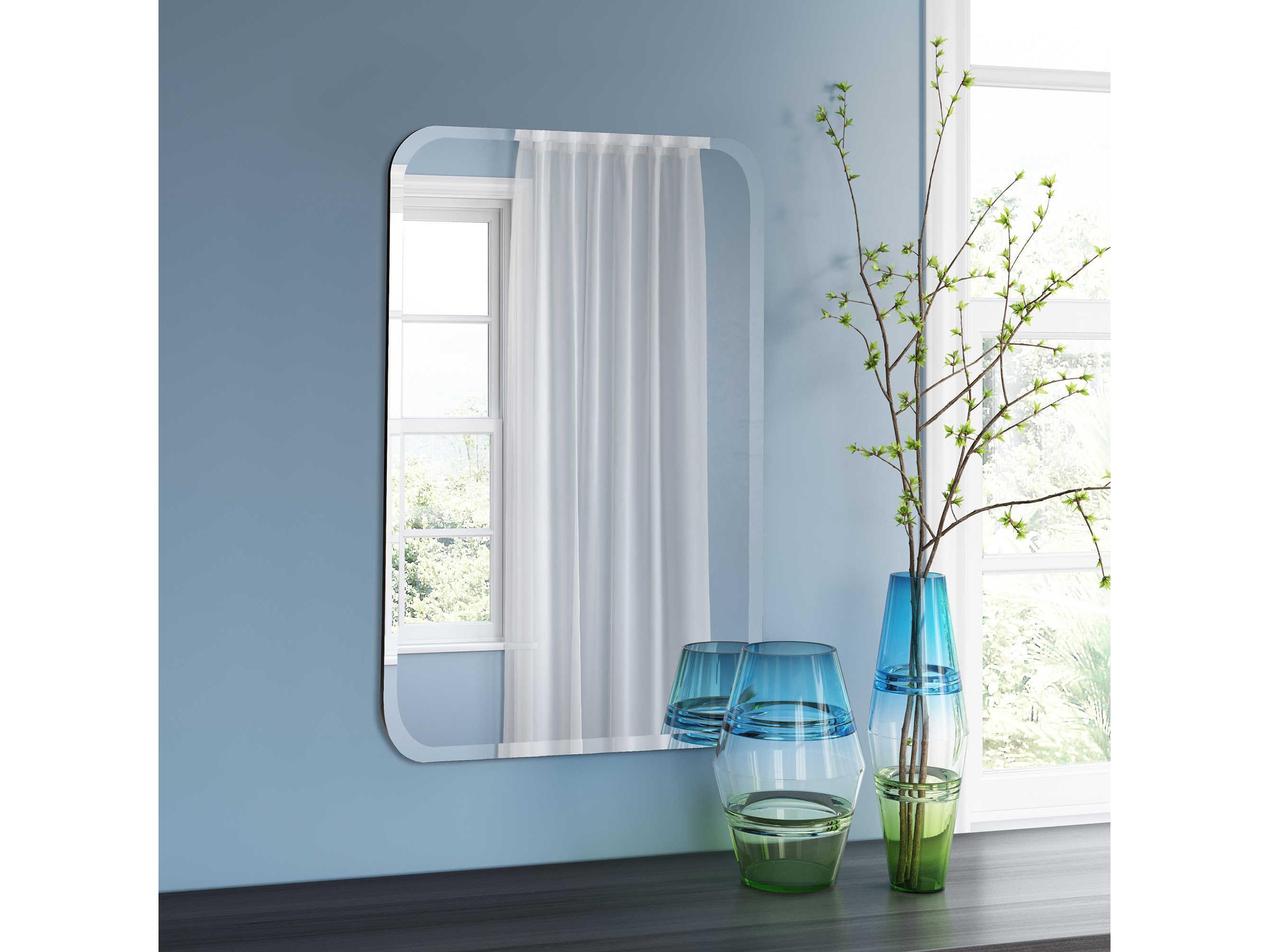 Howard Elliott Frameless Rectangular Wall Mirror