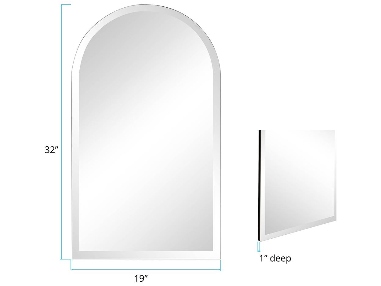 Howard Elliott Frameless Mirrored Wall Mirror