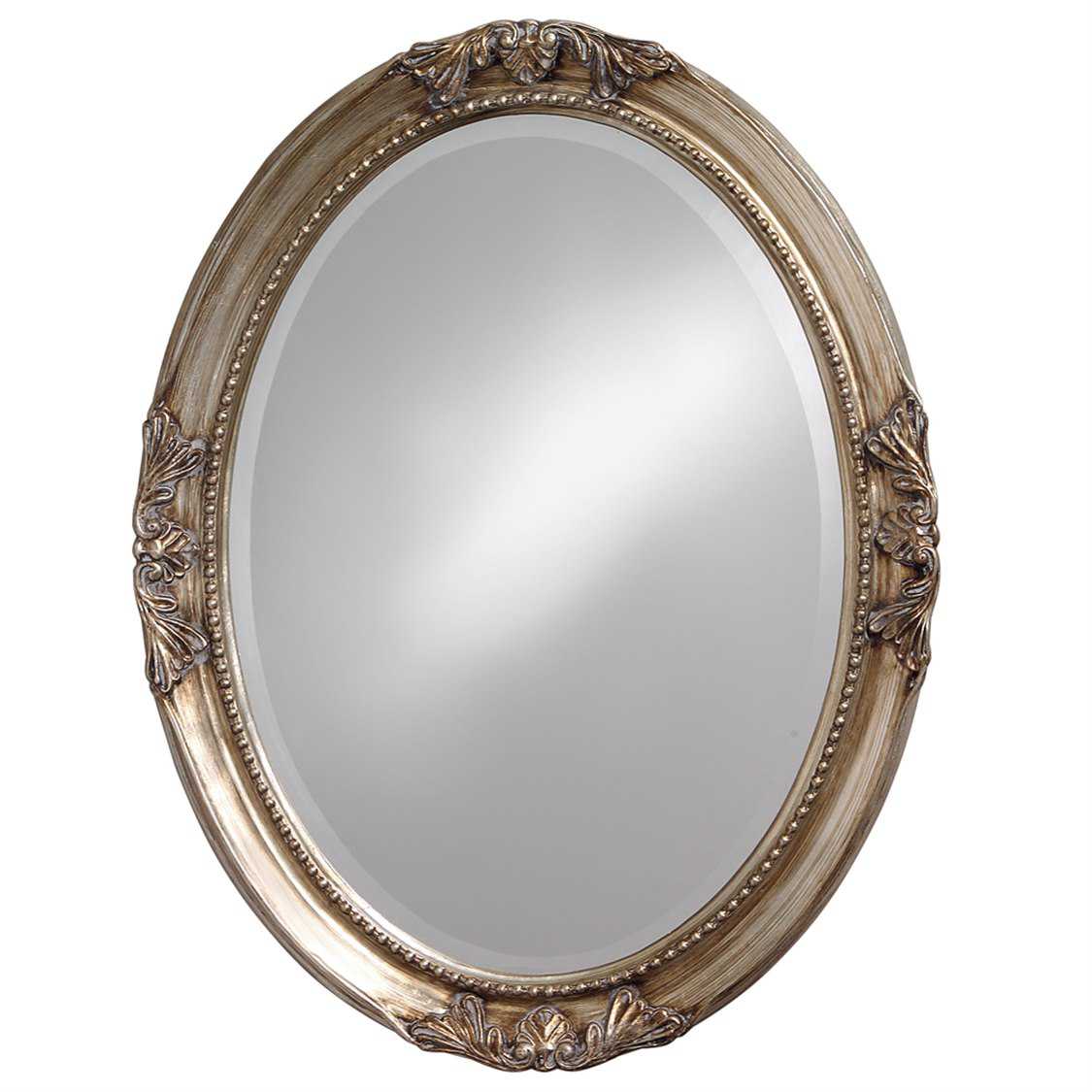 Howard Elliott Queen Ann Antique Silver Leaf Wall Mirror