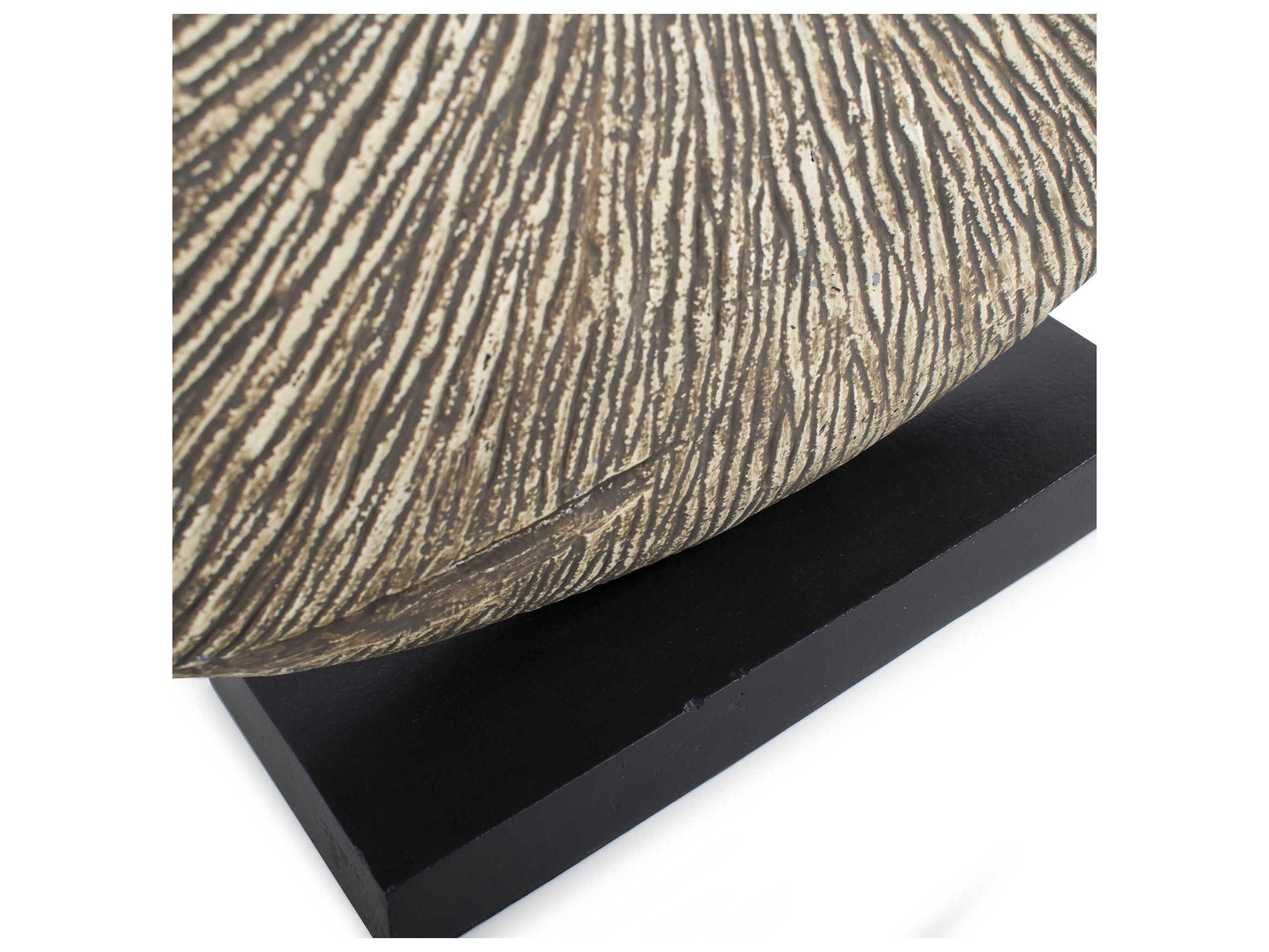 Howard Elliott Antique Silver Hubert Textural Sculpture