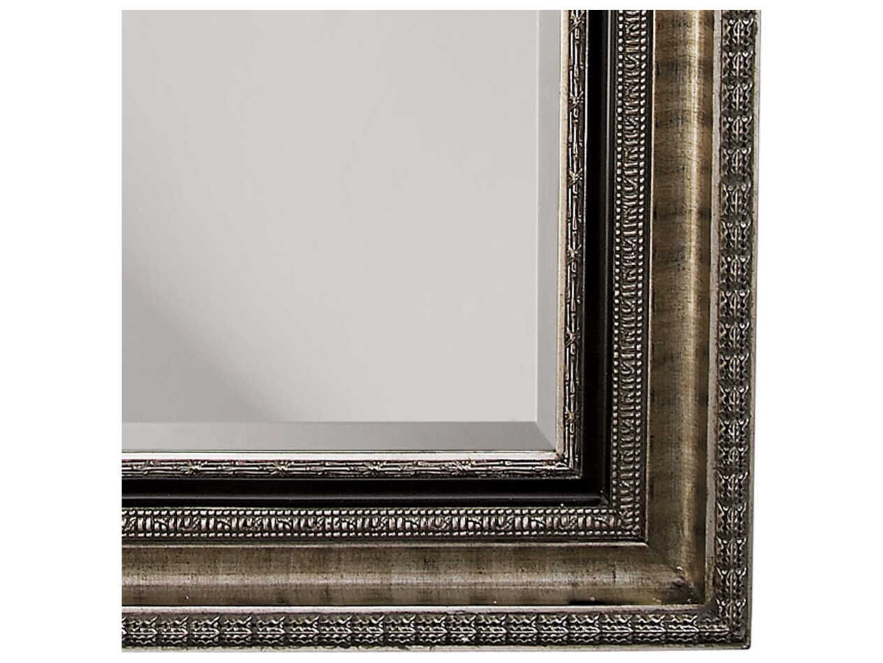 Howard Elliott Texan Silver Leaf Rectangular Floor Mirror