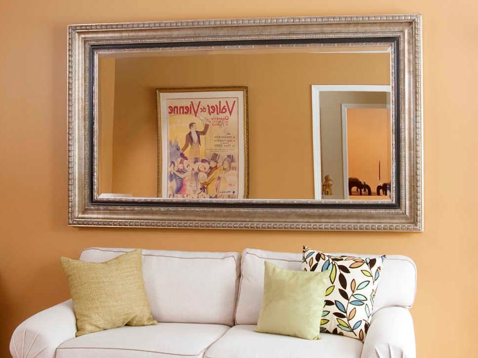 Howard Elliott Texan Silver Leaf Rectangular Floor Mirror