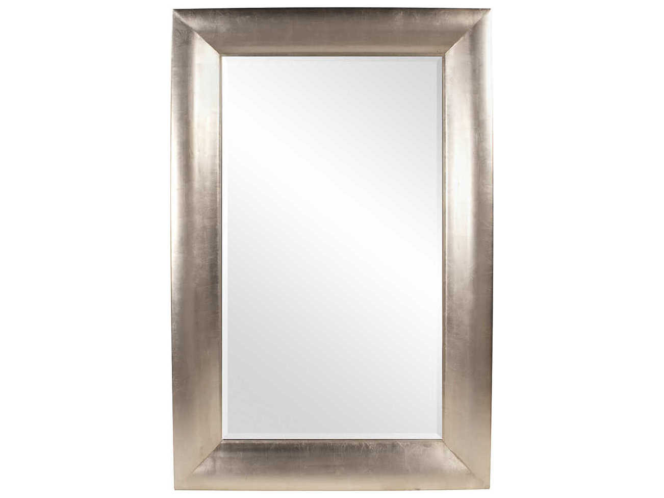 Howard Elliott Baron Silver Leaf Rectangular Floor Mirror