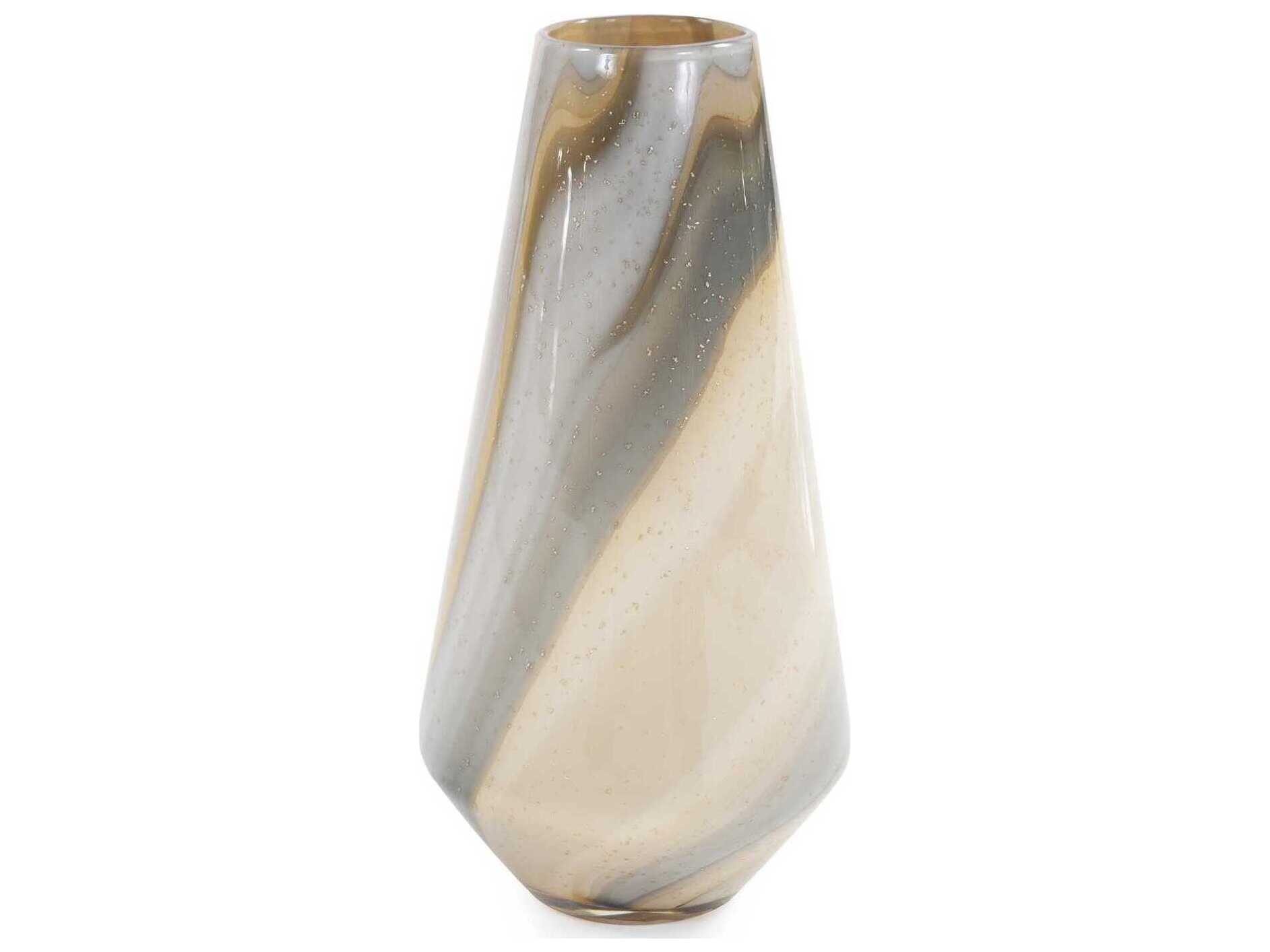 Howard Elliott Sand Art Tapered Glass Vase
