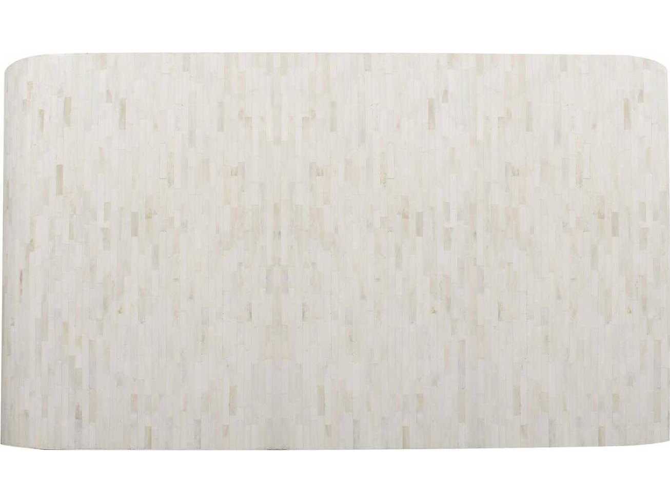 Howard Elliott Michelina Rectangular Marble Textured White Coffee Table