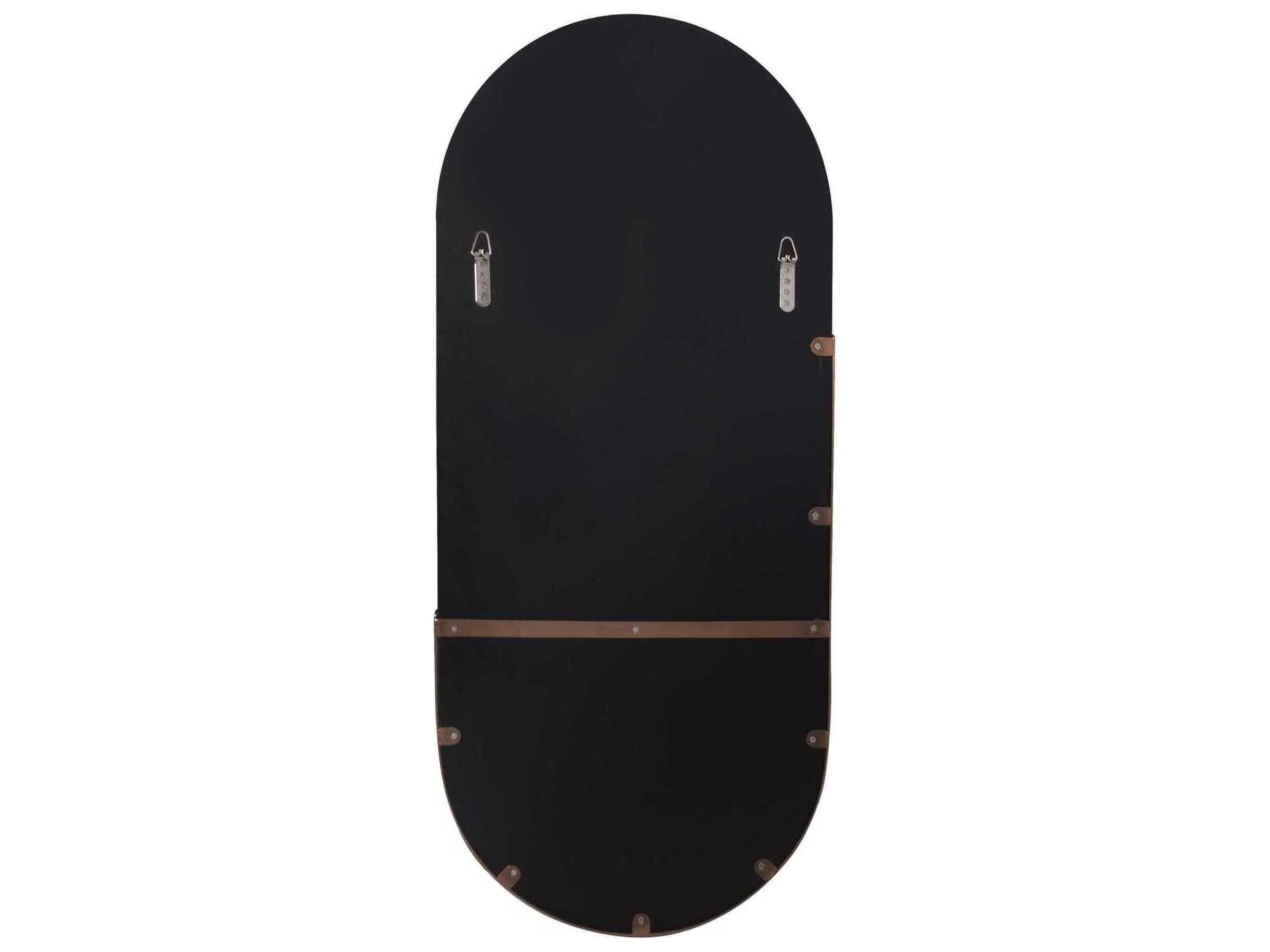 Howard Elliott Dante Polished Rose Gold Oval Wall Mirror