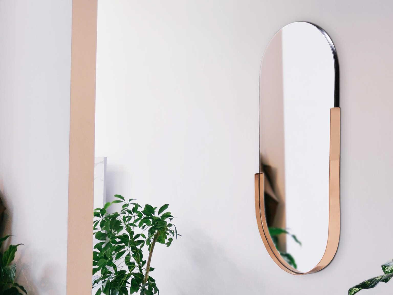 Howard Elliott Dante Polished Rose Gold Oval Wall Mirror