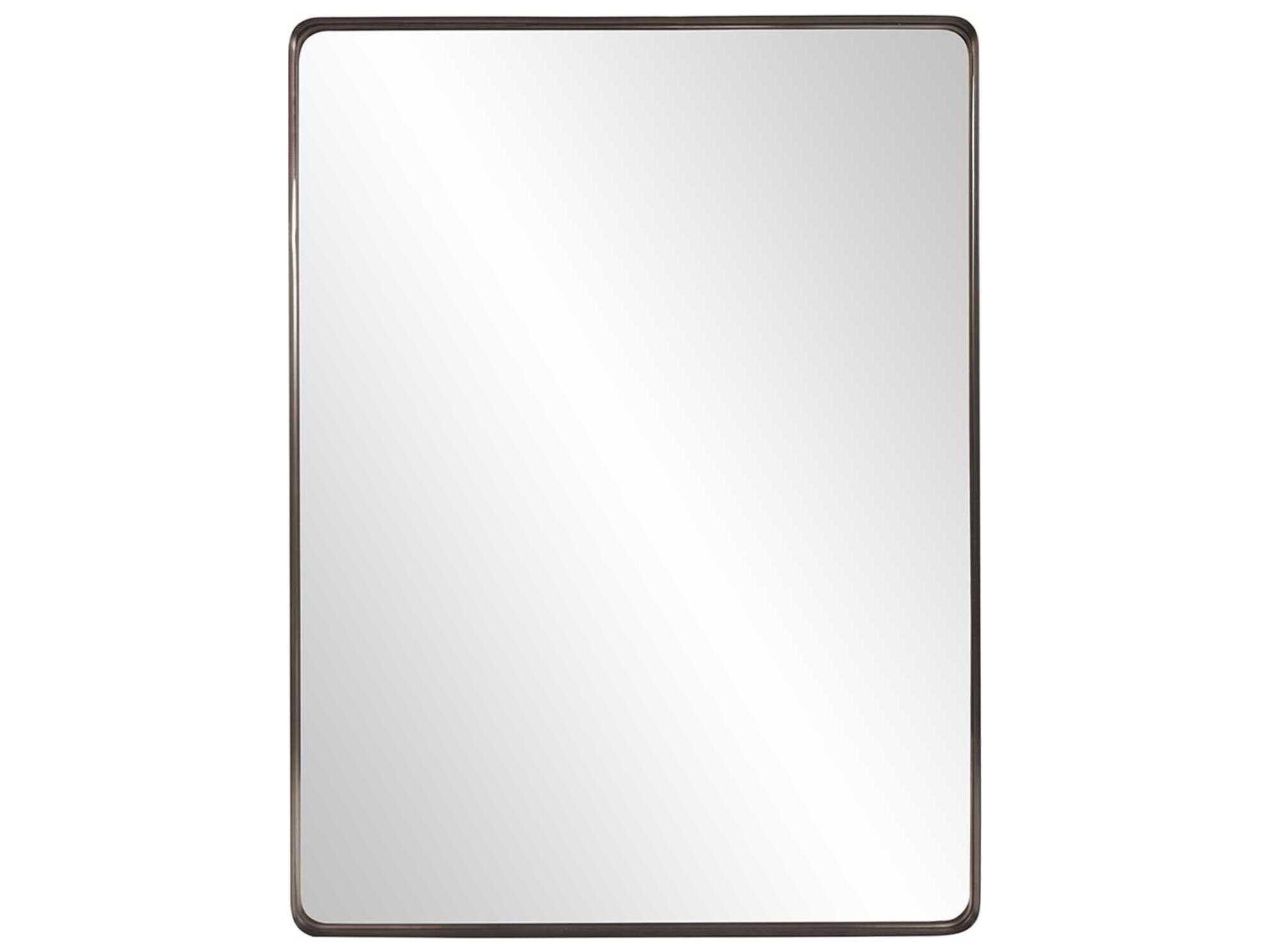 Howard Elliott Steele Brass Rectangular Wall Mirror