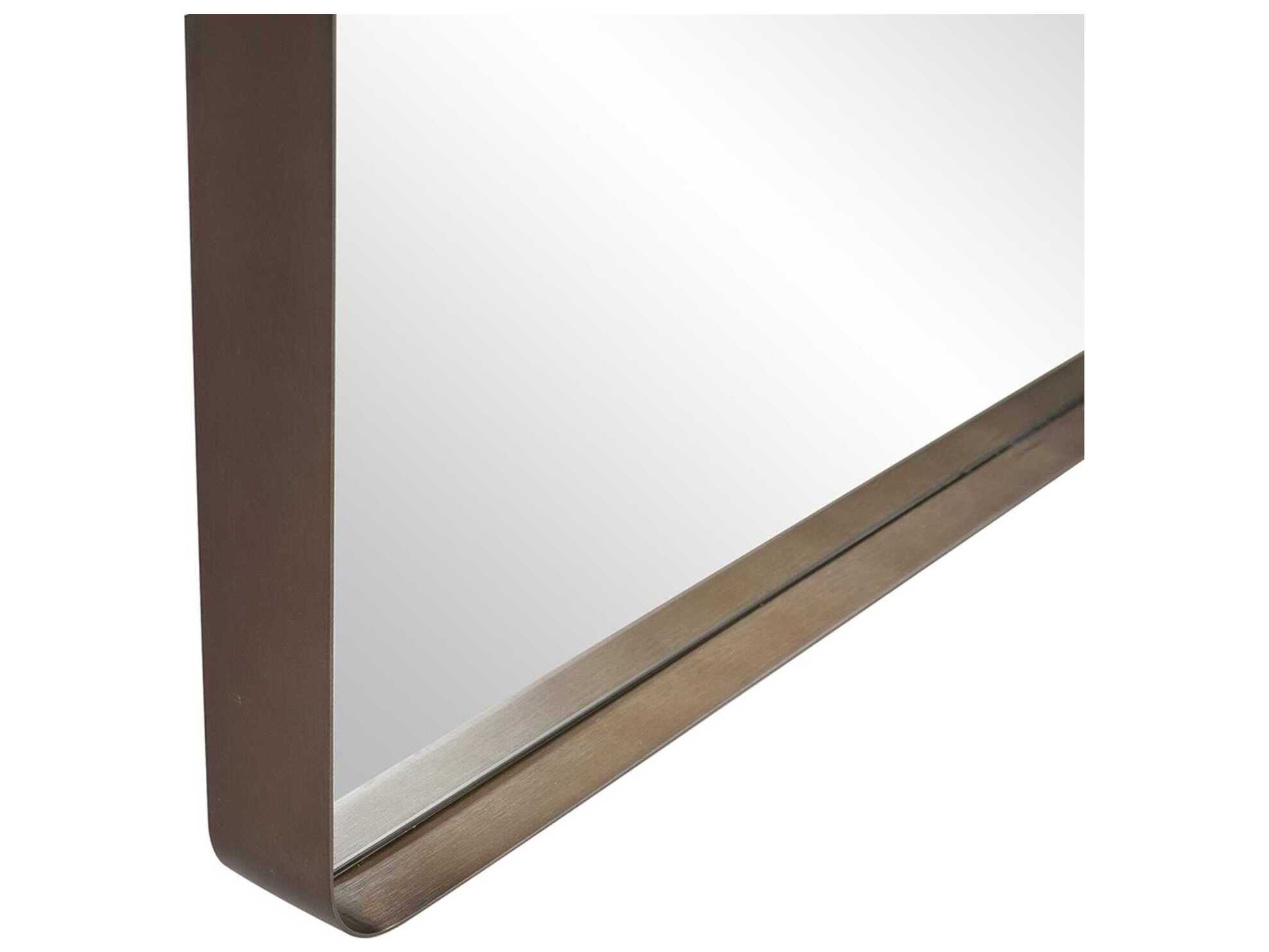 Howard Elliott Steele Brass Rectangular Wall Mirror