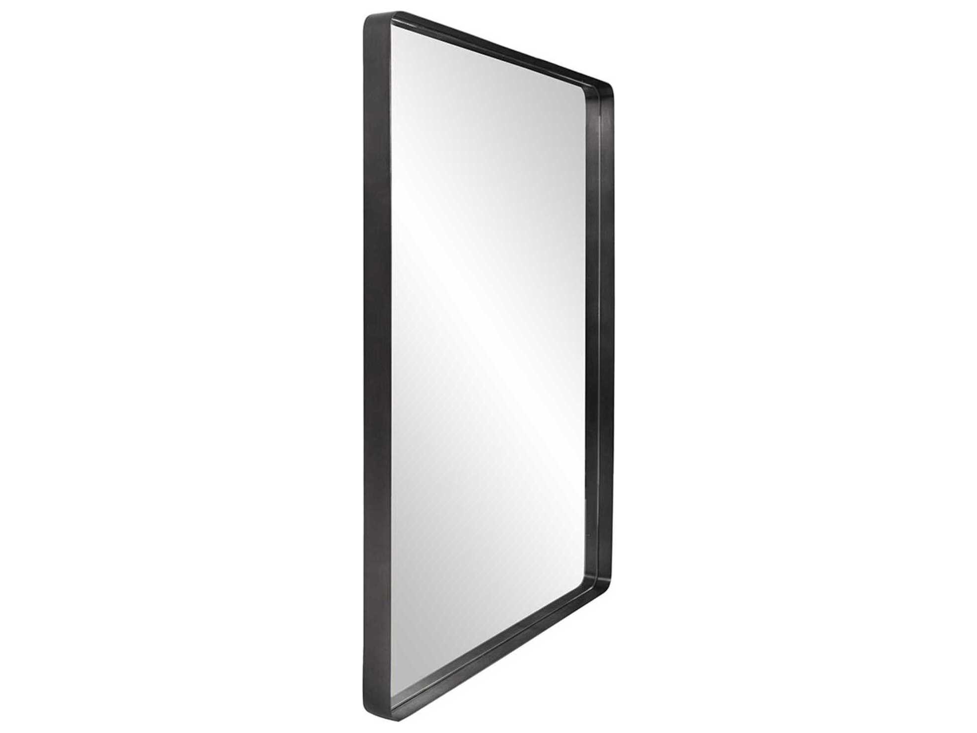 Howard Elliott Steele Black Rectangular Wall Mirror