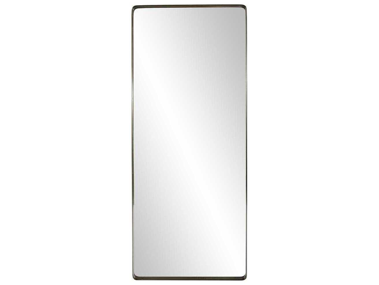 Howard Elliott Steele Oversize Brass Rectangular Wall Mirror