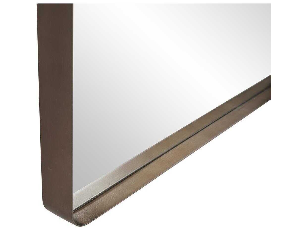 Howard Elliott Steele Oversize Brass Rectangular Wall Mirror