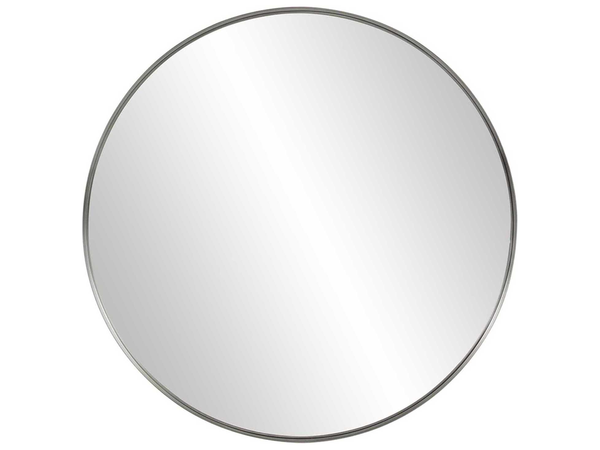 Howard Elliott Steele Silver Round Wall Mirror