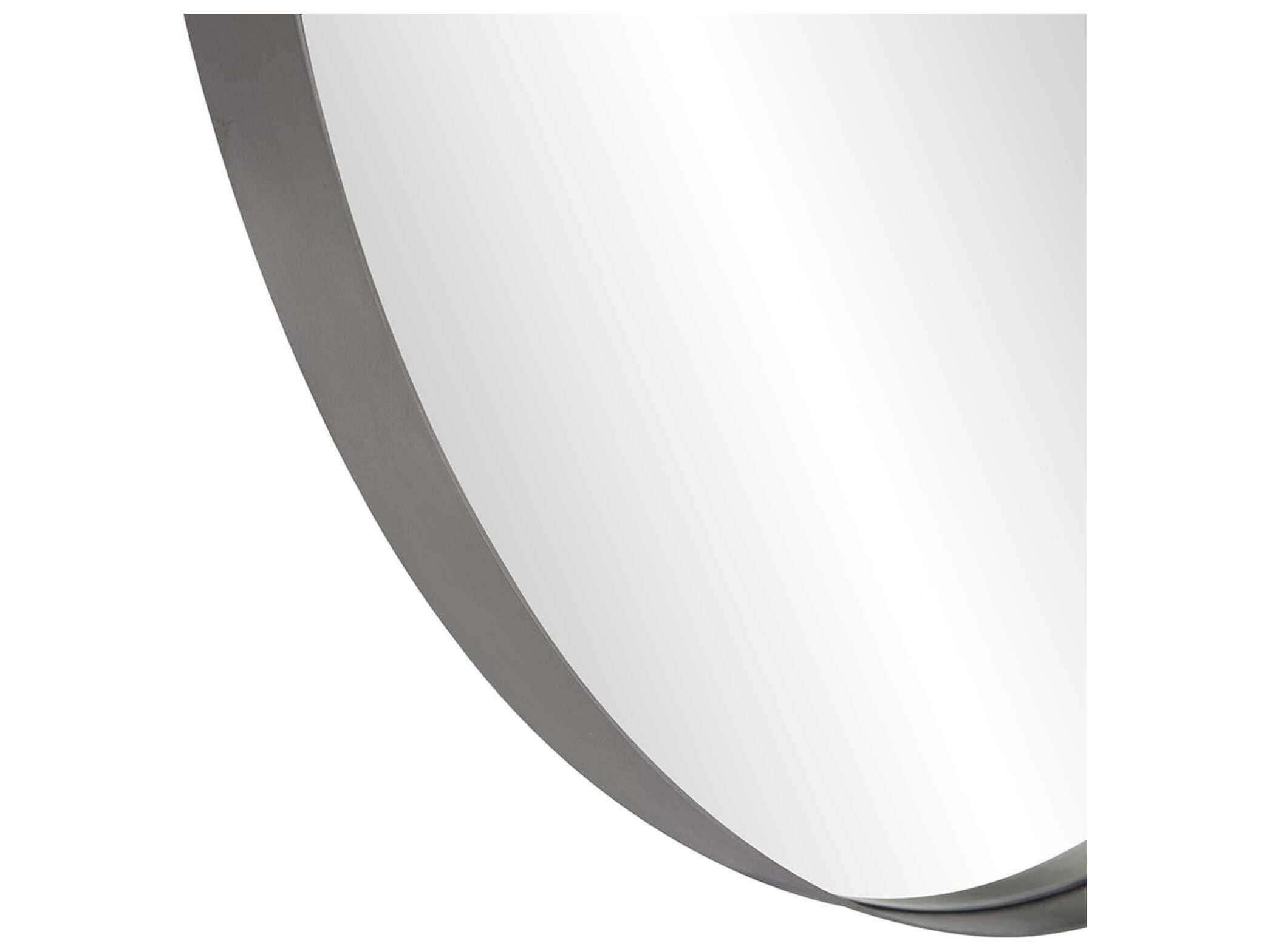 Howard Elliott Steele Silver Round Wall Mirror