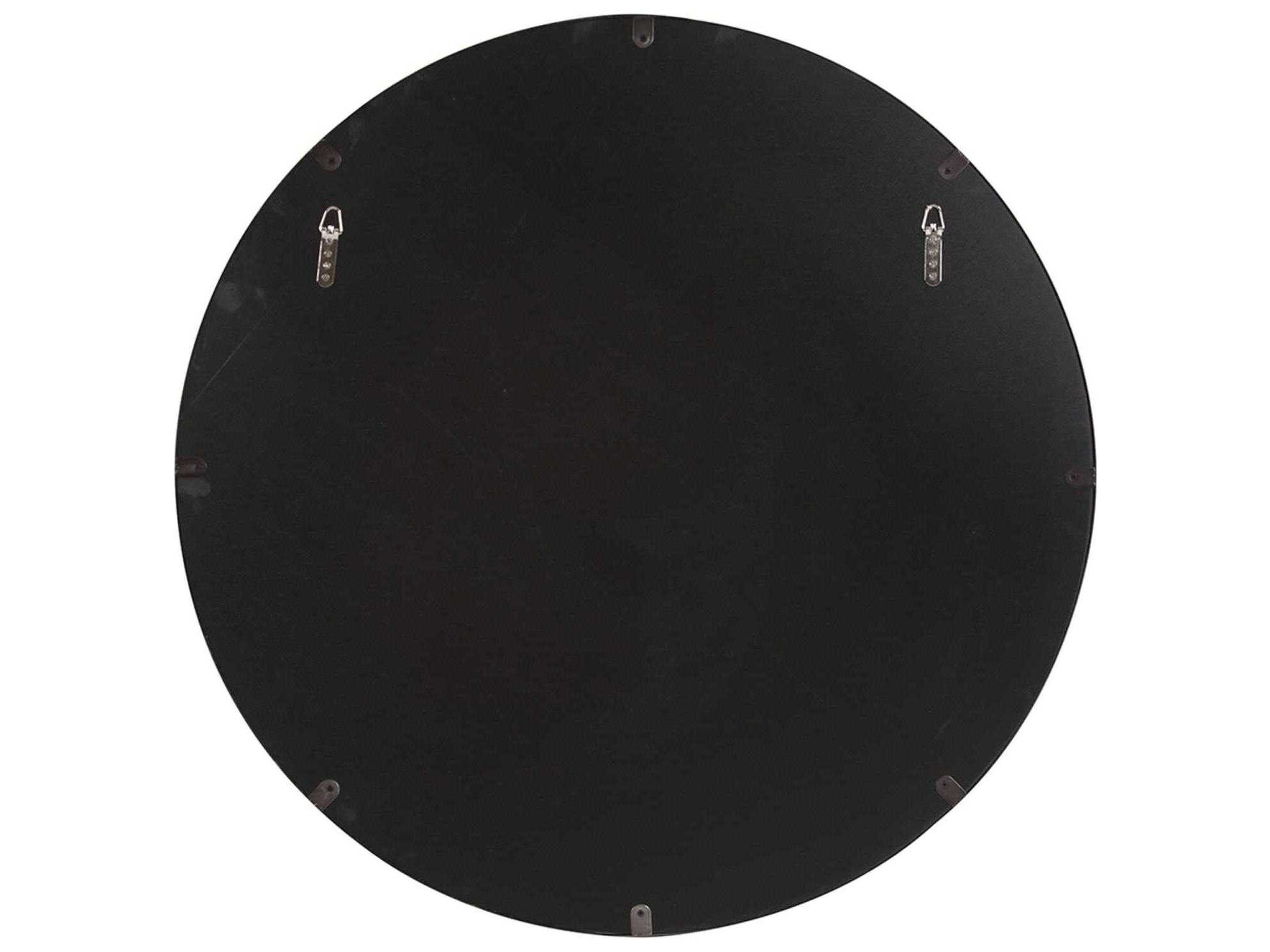 Howard Elliott Steele Silver Round Wall Mirror