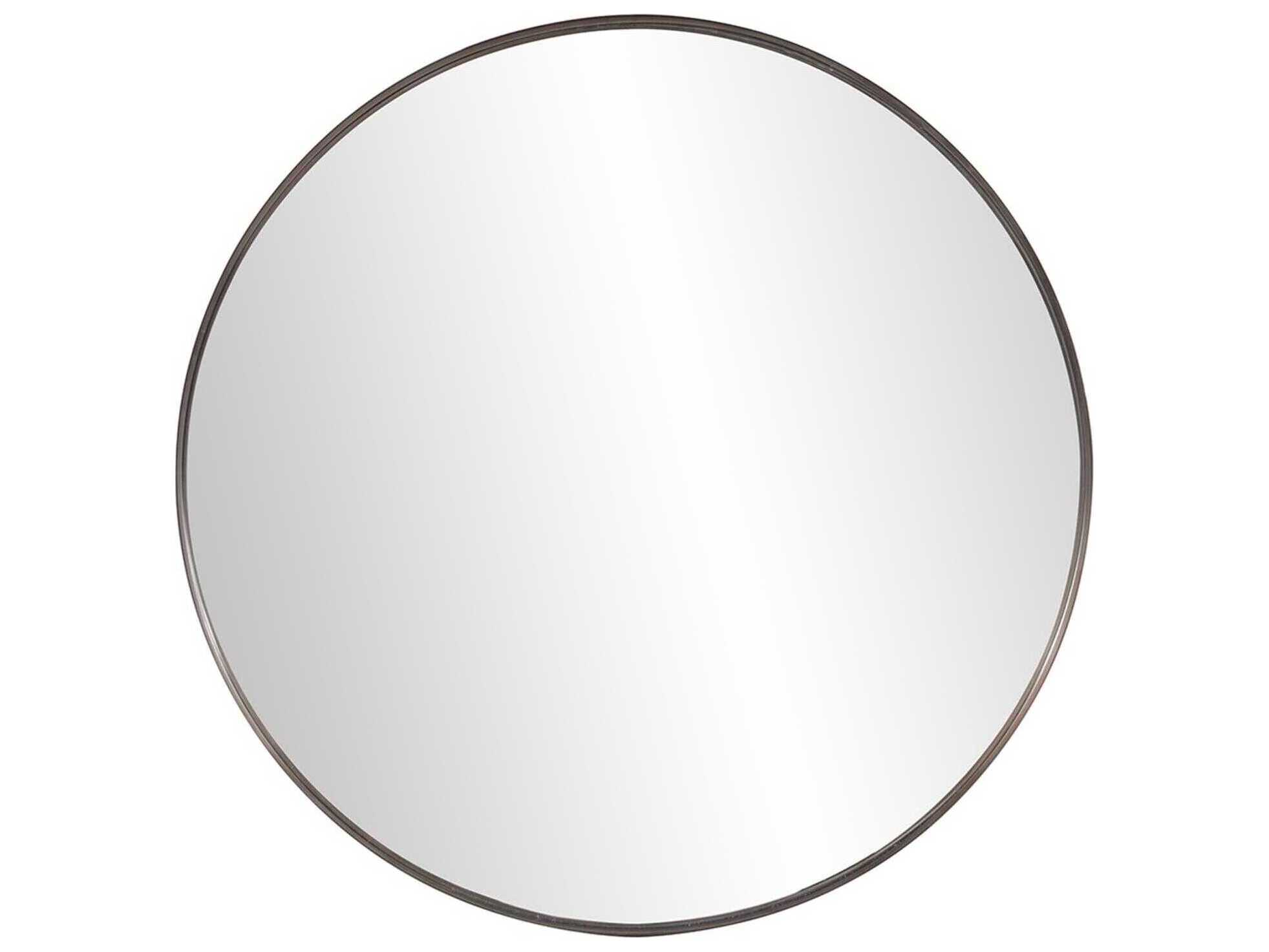 Howard Elliott Steele Brass Round Wall Mirror
