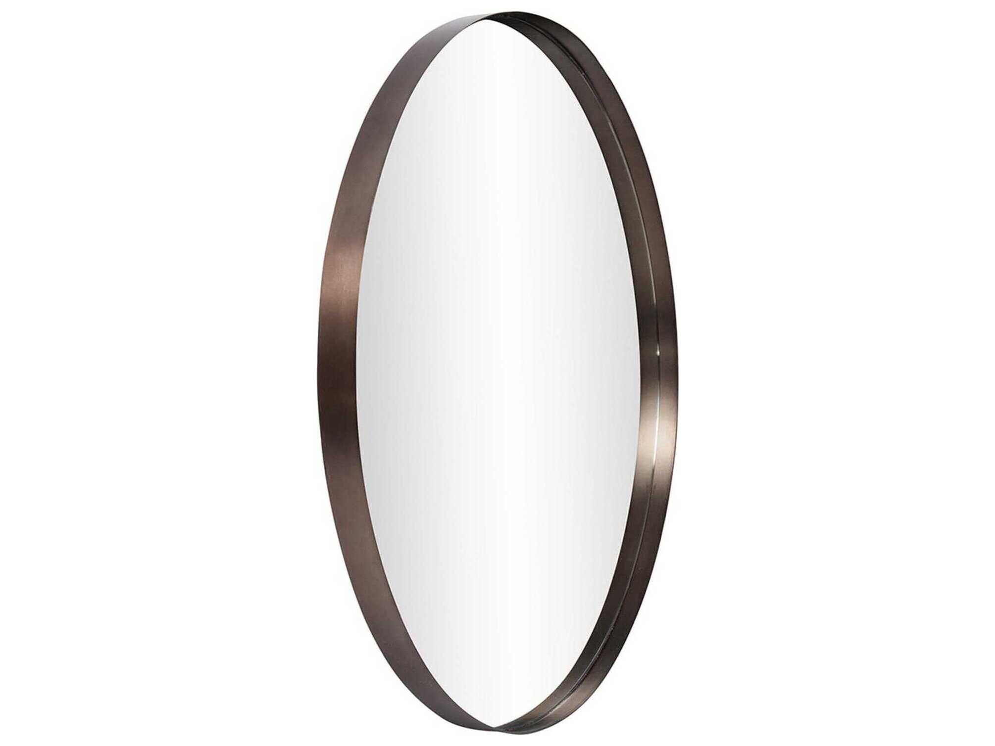 Howard Elliott Steele Brass Round Wall Mirror