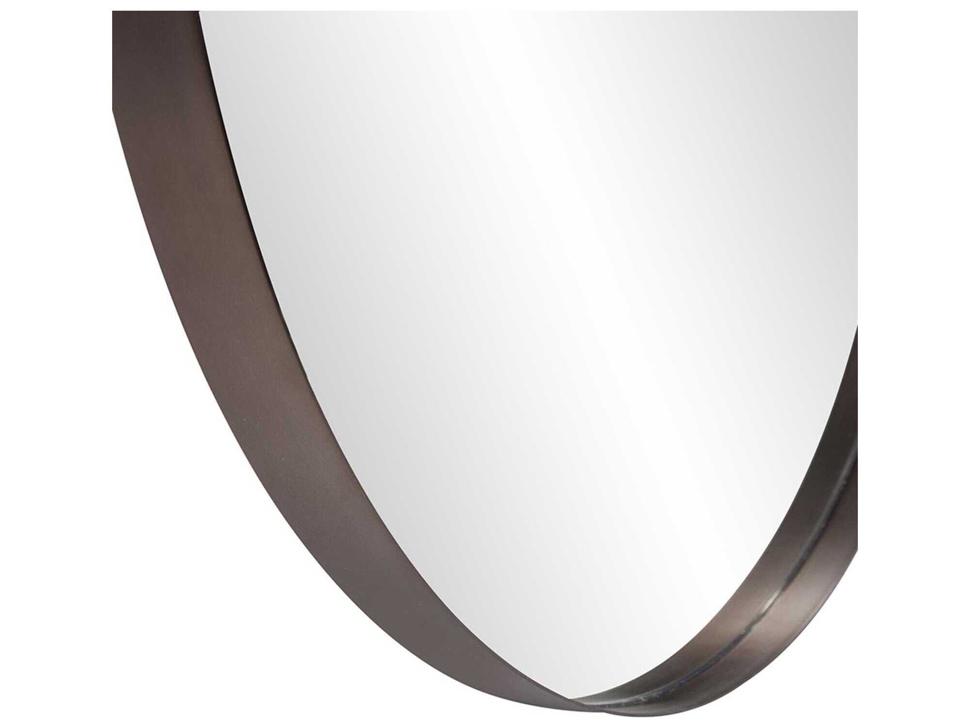 Howard Elliott Steele Brass Round Wall Mirror