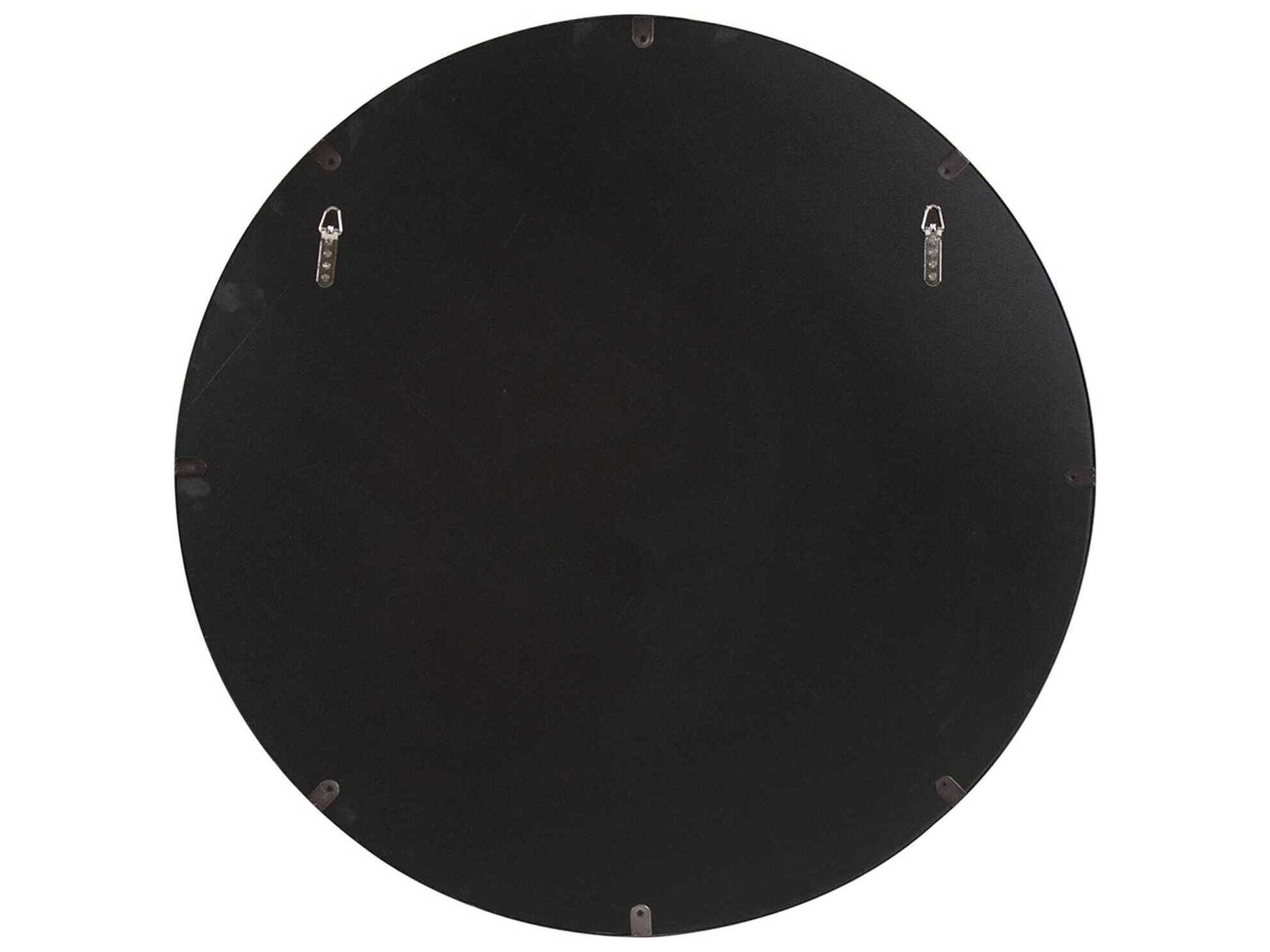 Howard Elliott Steele Brass Round Wall Mirror