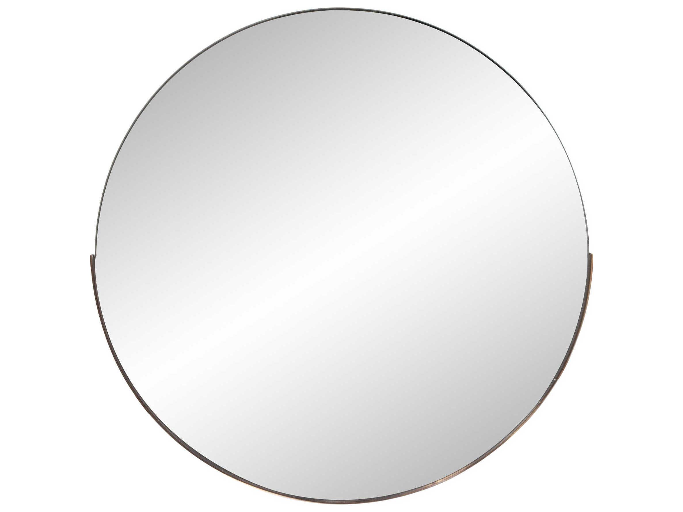 Howard Elliott Dante Polished Rose Gold Round Wall Mirror