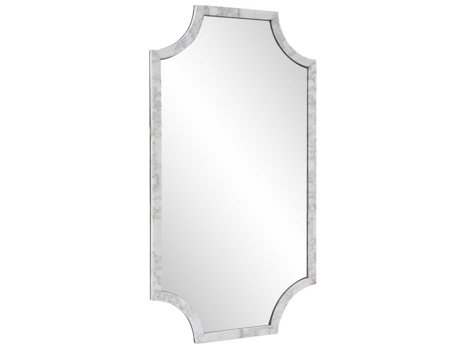 Howard Elliott Makrana White Gray Wall Mirror
