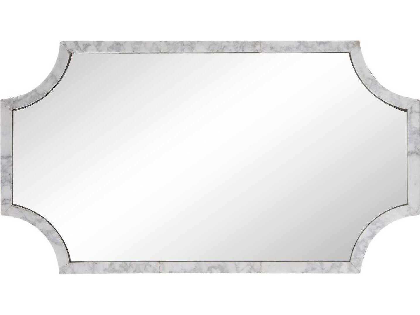 Howard Elliott Makrana White Gray Wall Mirror