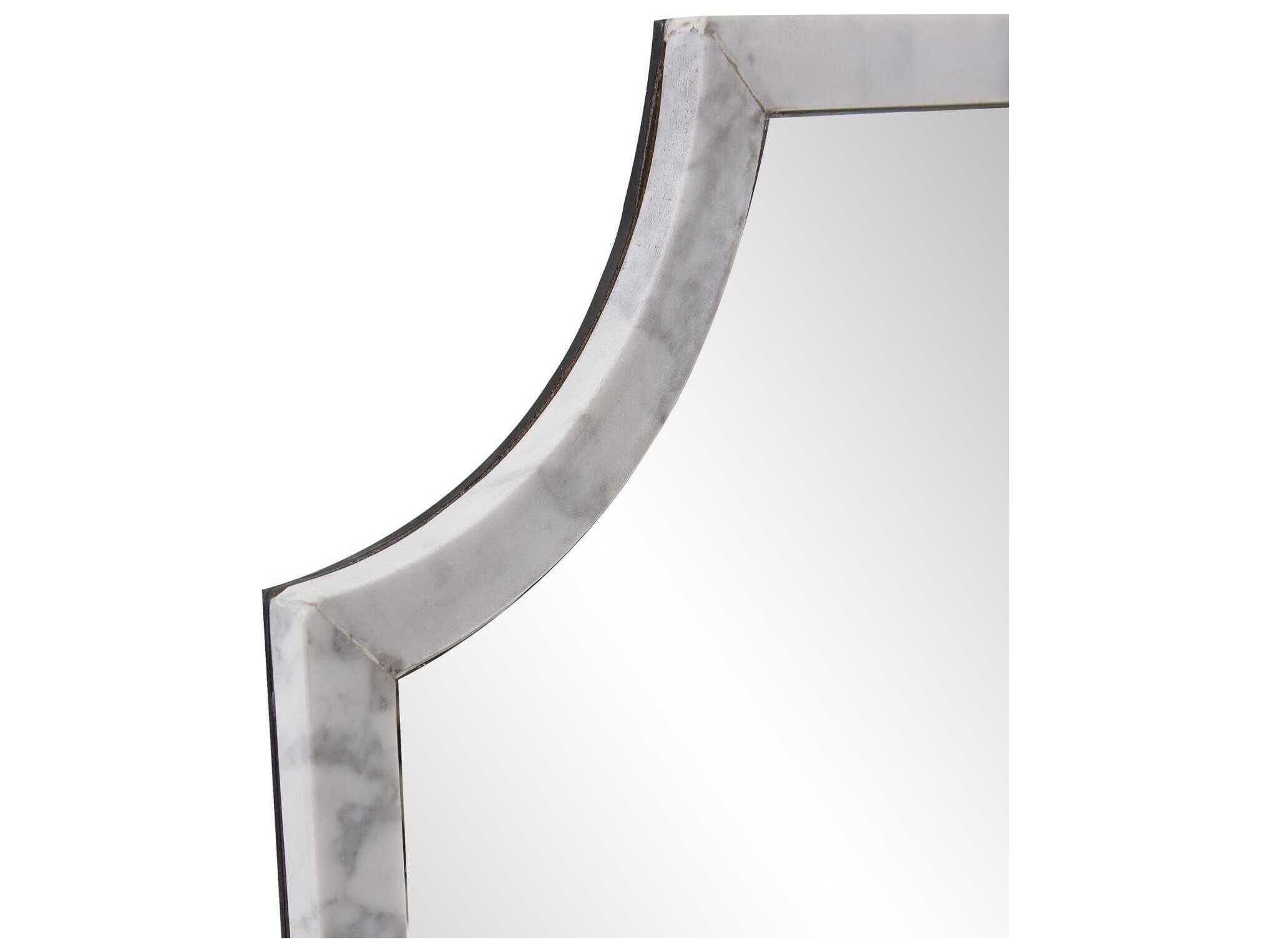 Howard Elliott Makrana White Gray Wall Mirror