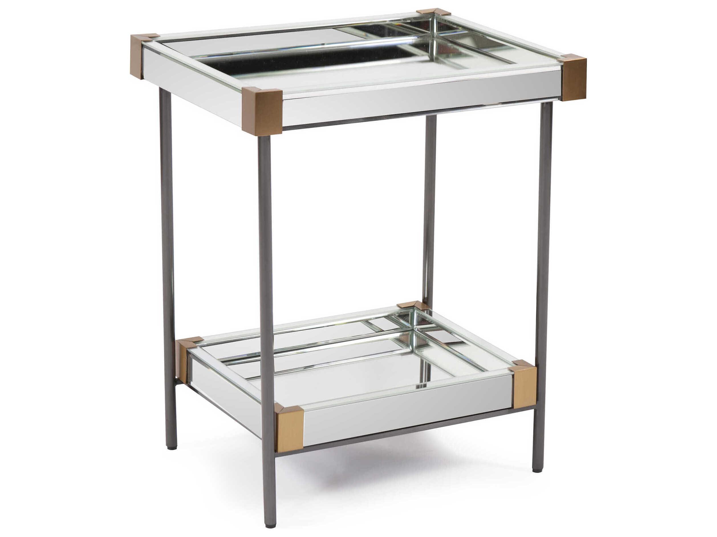 Howard Elliott Elaine Rectangular Mirror End Table