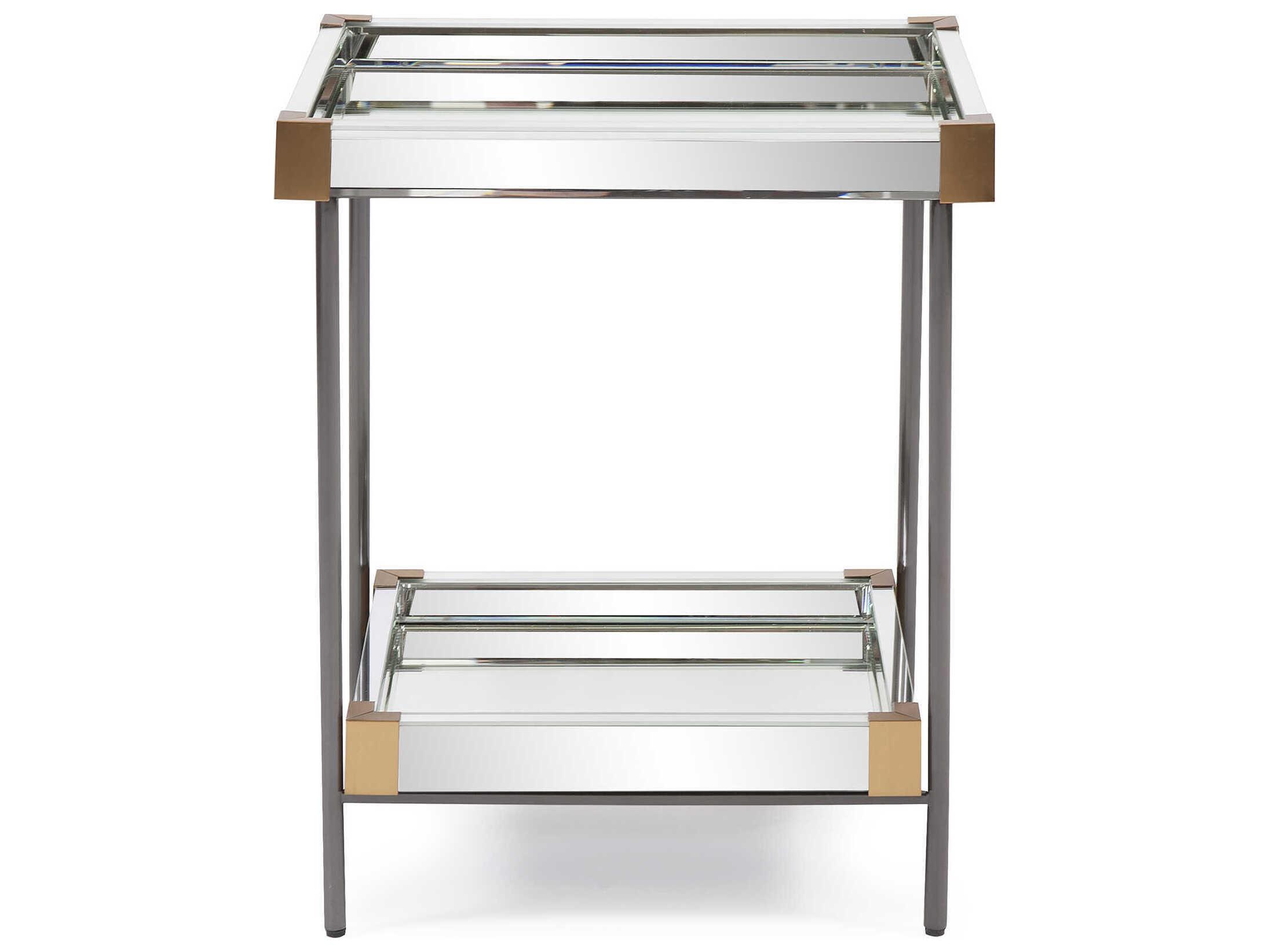 Howard Elliott Elaine Rectangular Mirror End Table