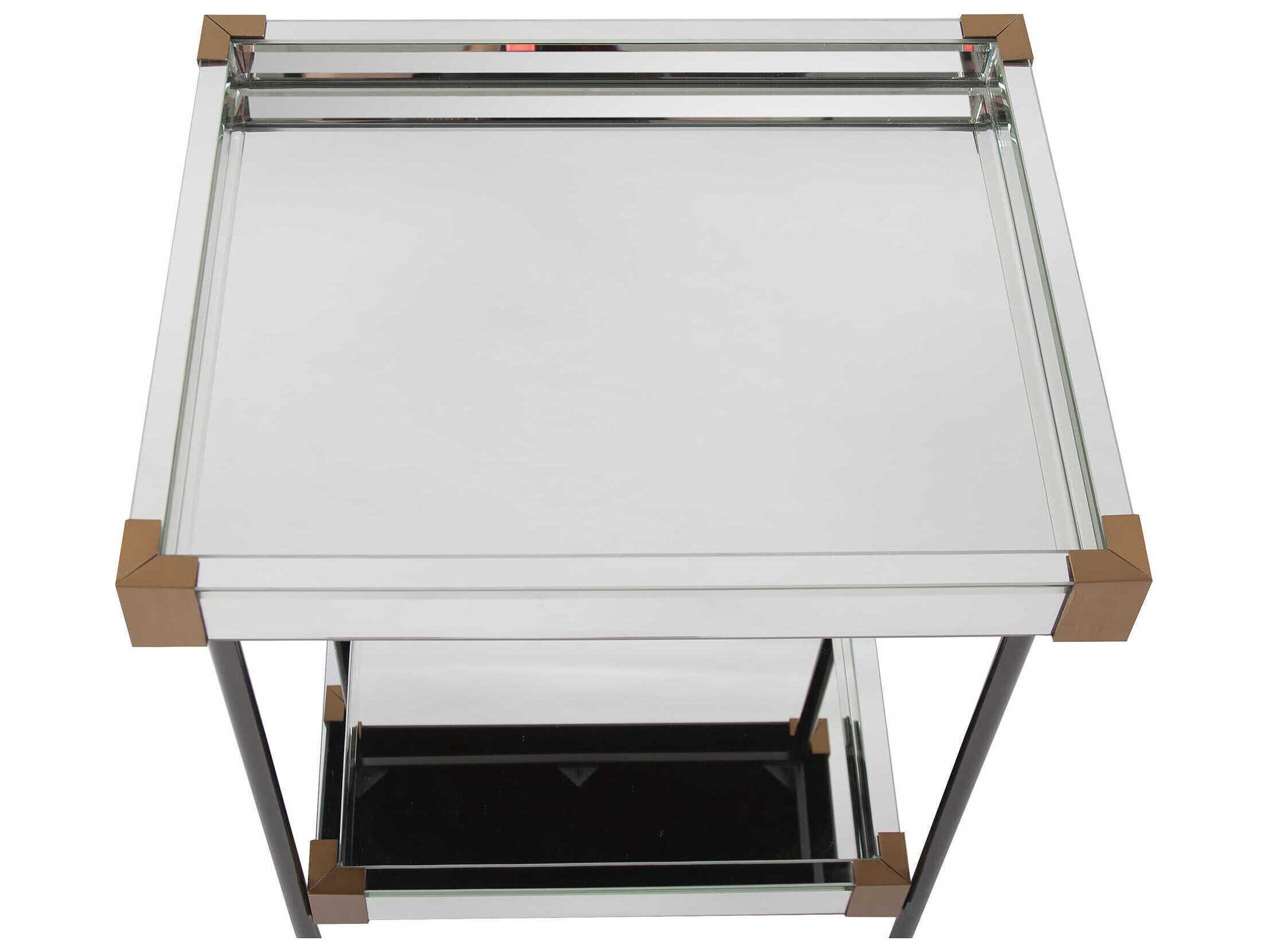 Howard Elliott Elaine Rectangular Mirror End Table