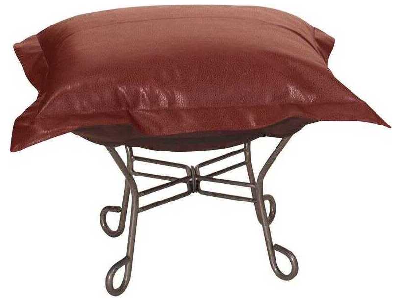 Howard Elliott Scroll Puff Upholstered Ottoman