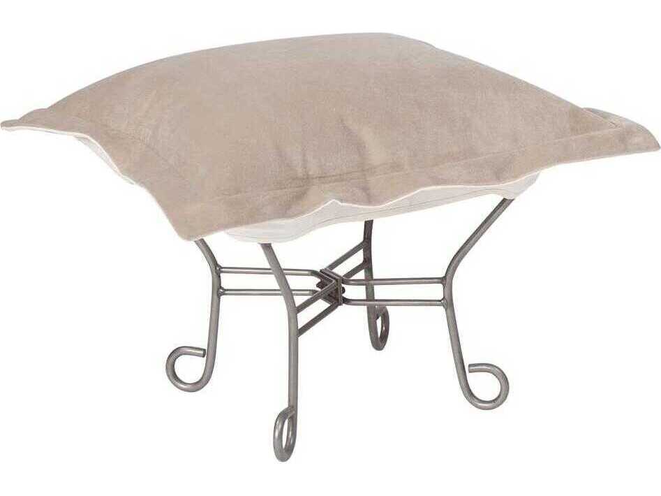 Howard Elliott Scroll Puff Upholstered Ottoman