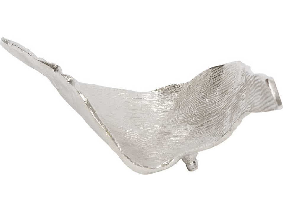Howard Elliott Abstract Leaf Silver Serving Tray