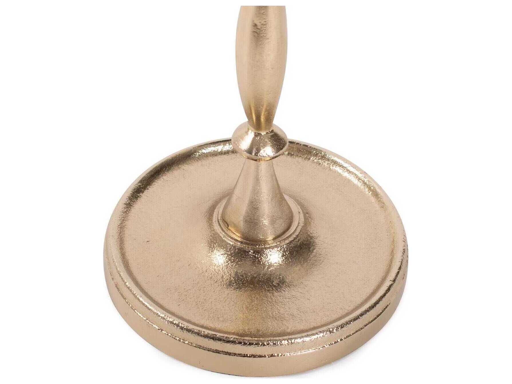 Howard Elliott Patrizia Round Marbled Black End Table