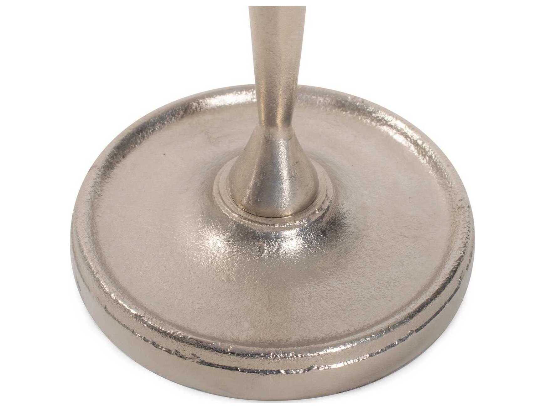 Howard Elliott Elisa Round Marbled White End Table